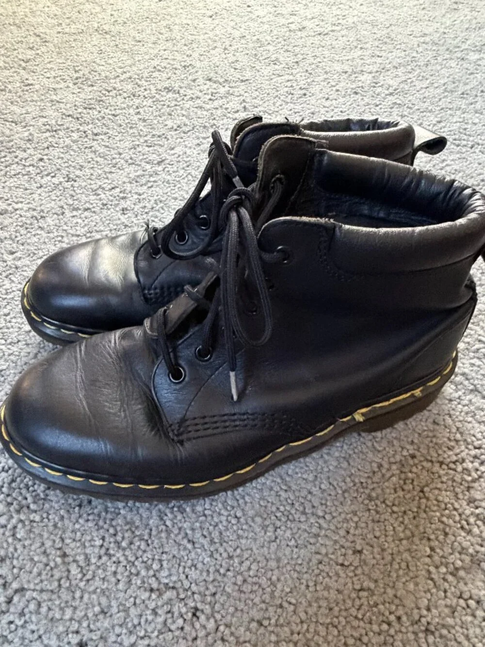 Vintage Dr. Martens 939 Ben Boot Made In England Black Leather UK 8 US Men 9